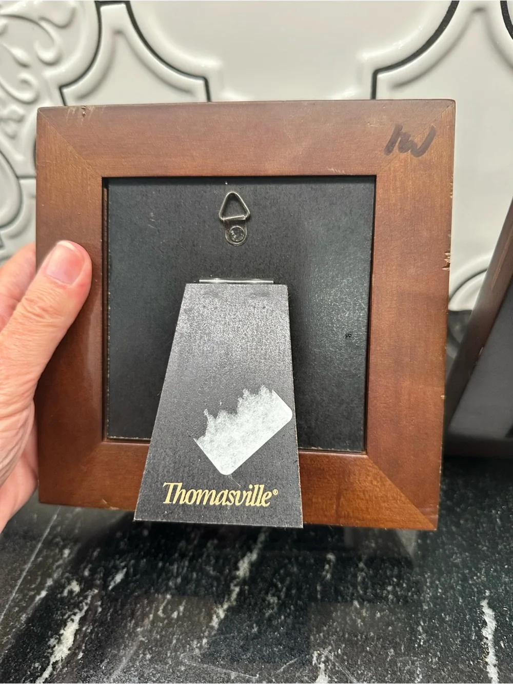 Thomasville Set of 2 Brown Embossed Square Wall Mirrors